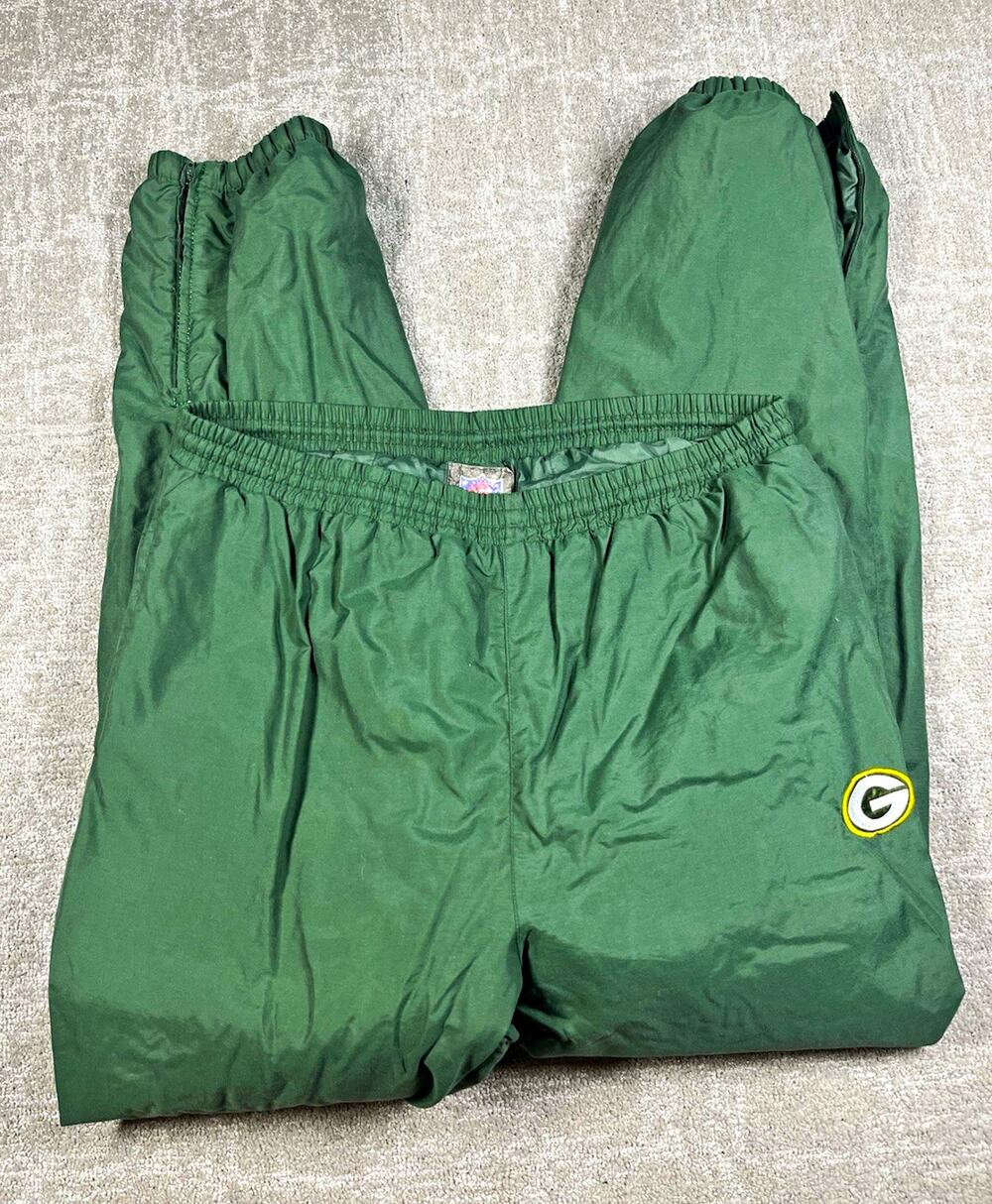 Vintage Green Bay Packers Thermal Lined NFL Green Pants Mens XL